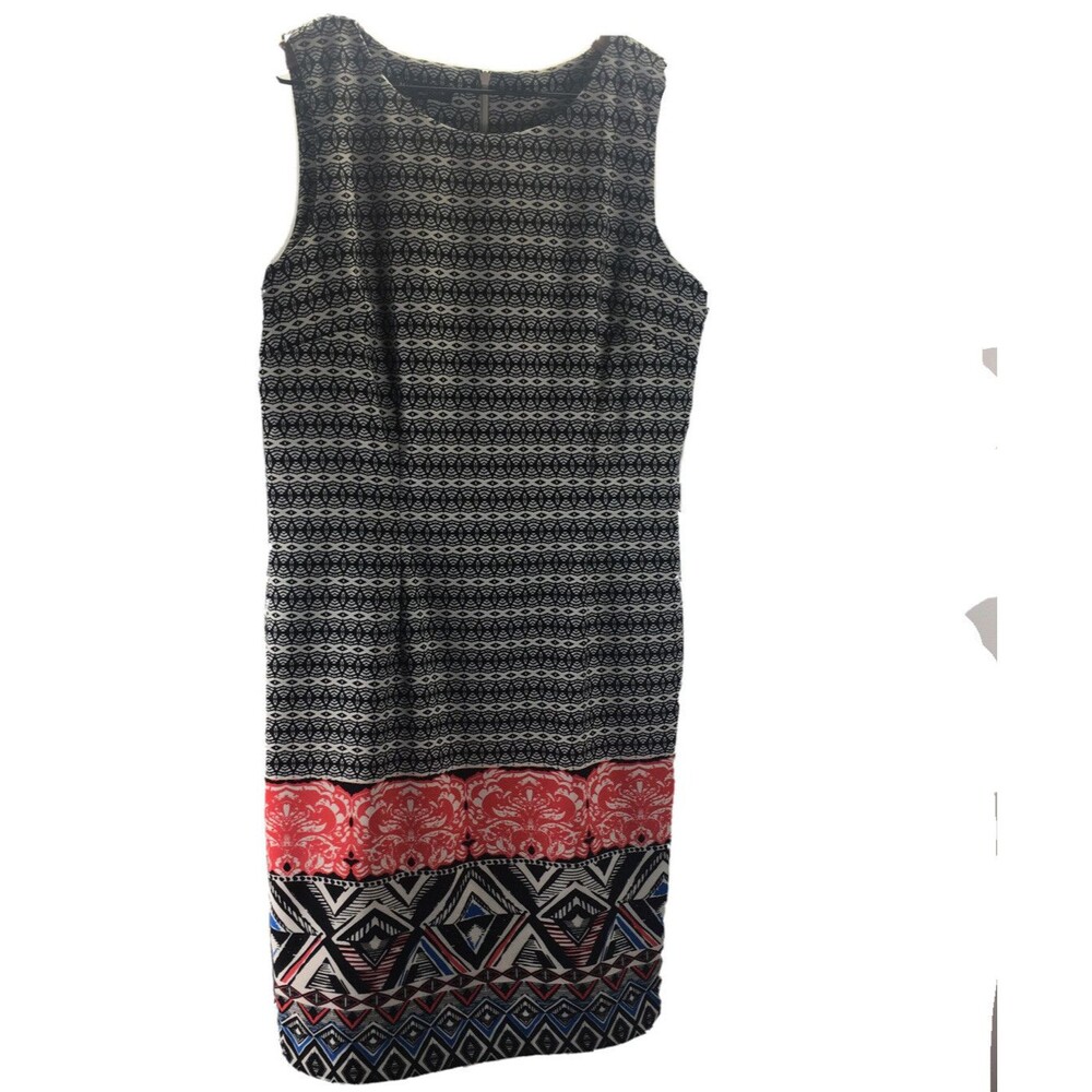 Mario Serrani Italy Geometric Print Dress Women's Size 10